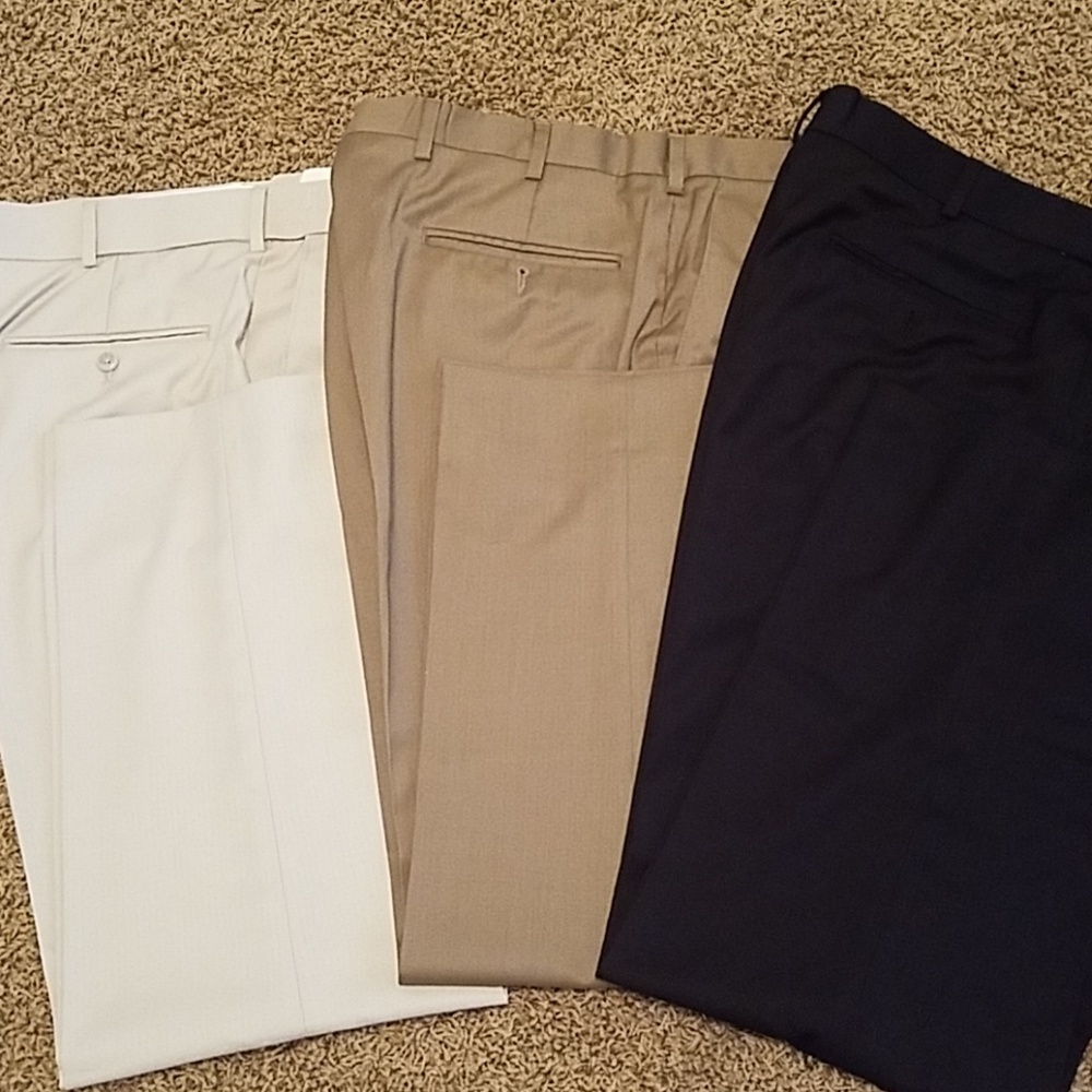 3-pack dress slacks, 38x30